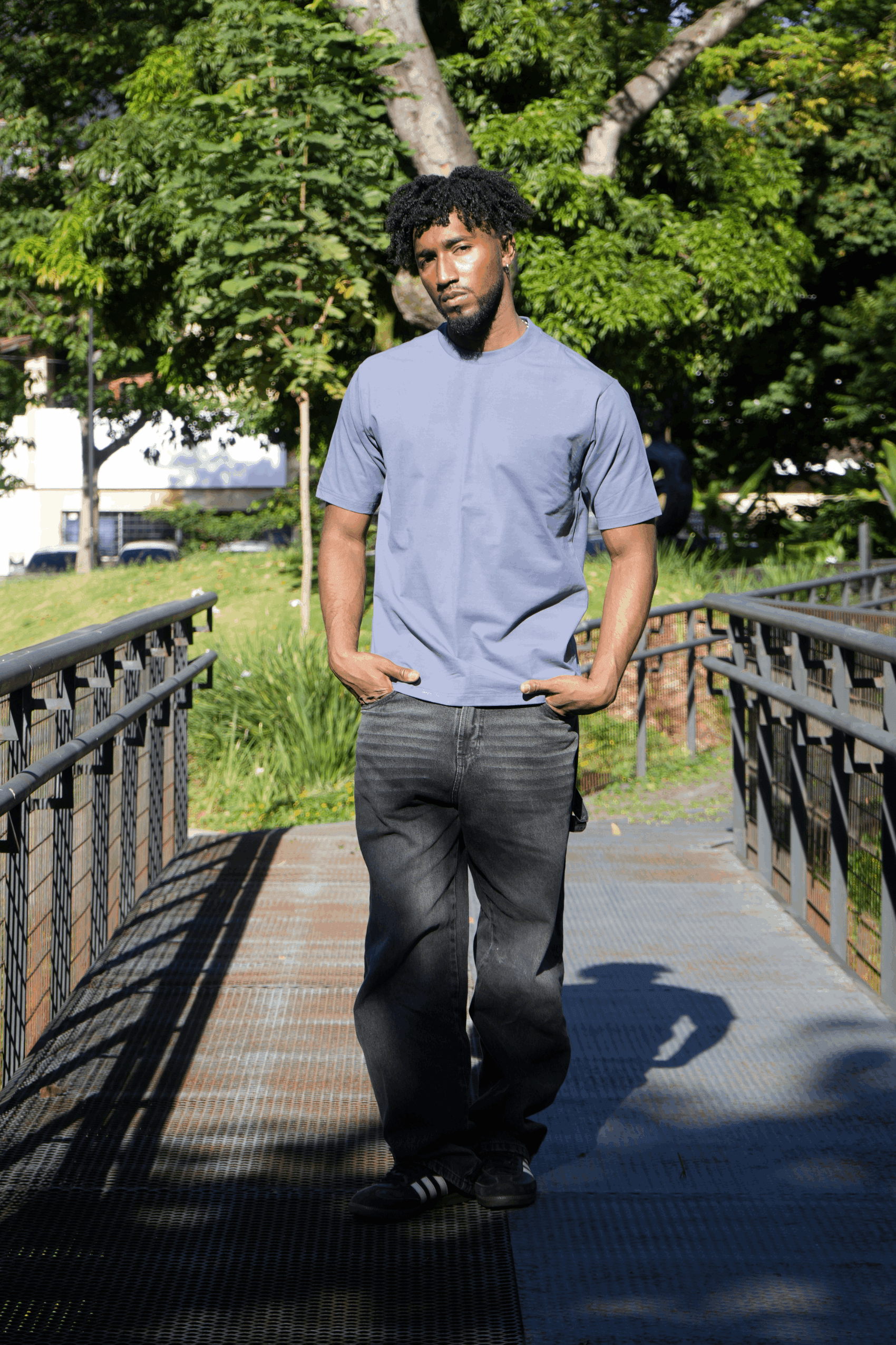 T shirt Mozart Regular Fit - Gray Blue