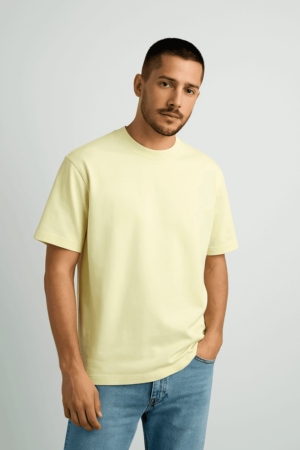 Camiseta oversized color Cream