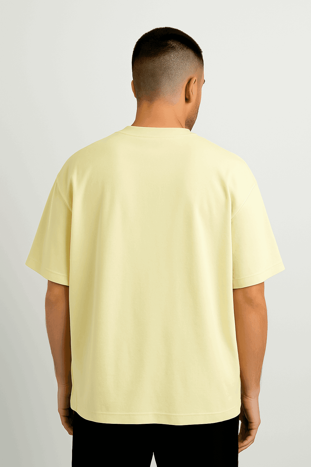 Camiseta oversized color Cream