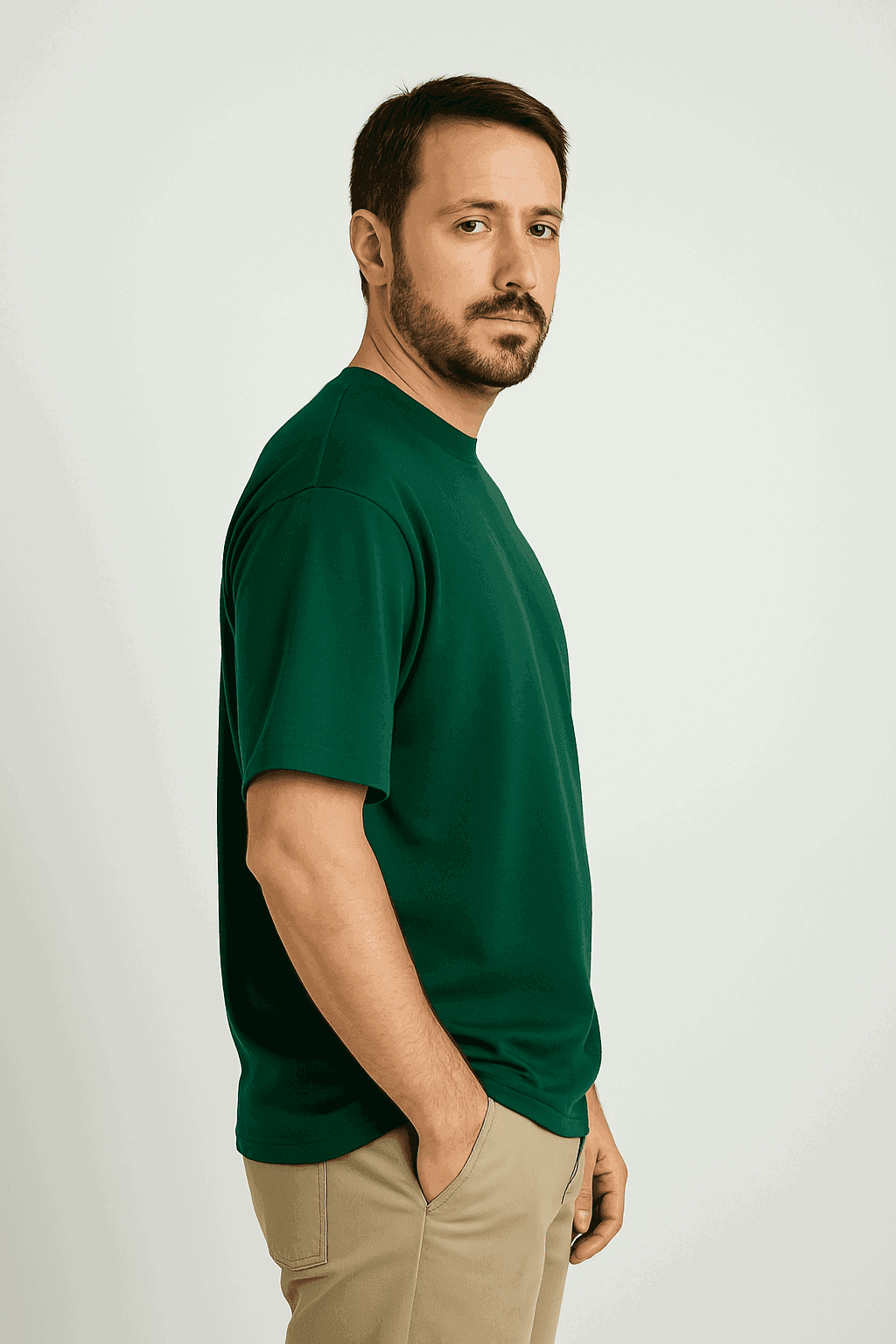 Camiseta oversized color Green