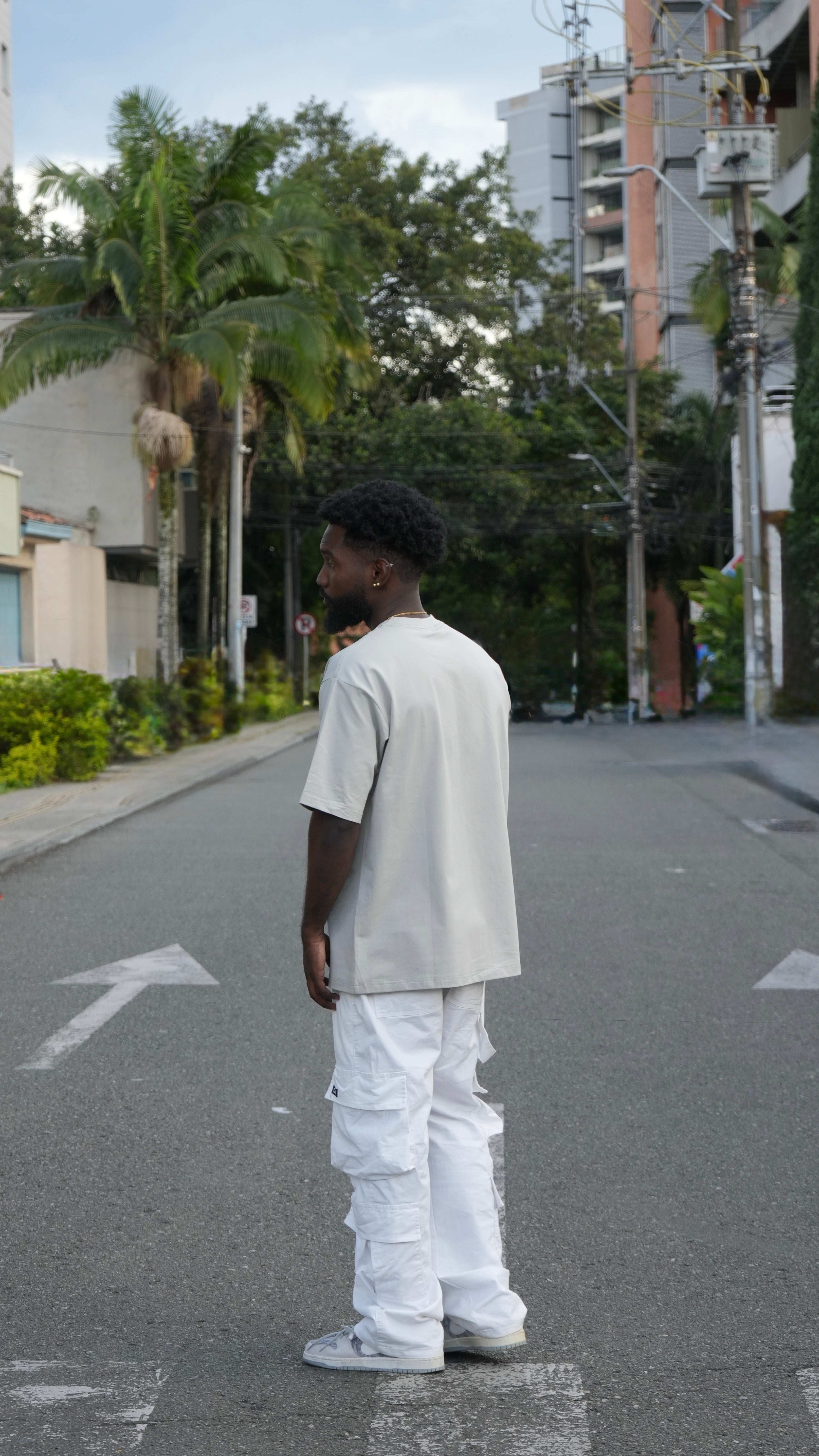 Camiseta oversized color Light Gray