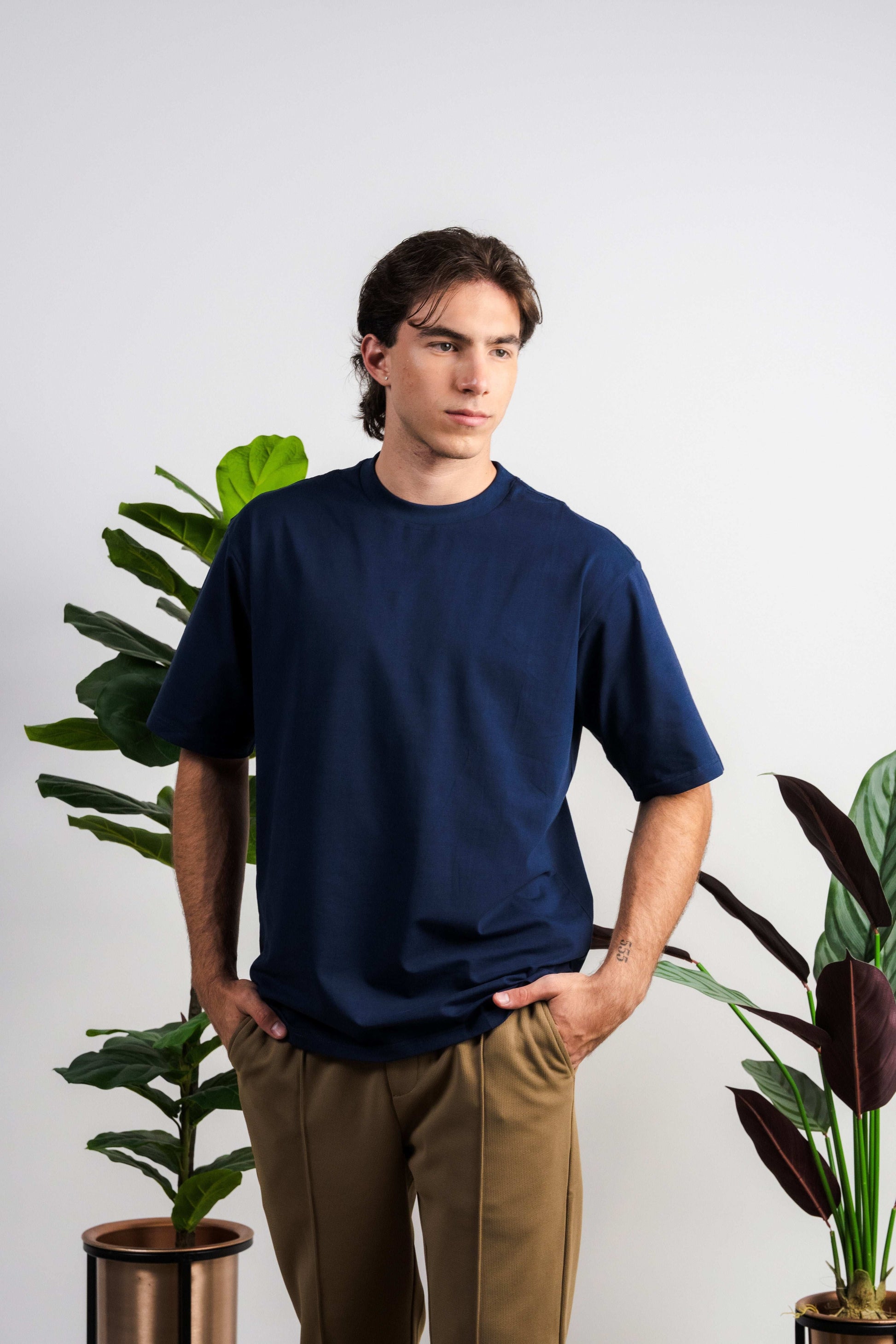 Camiseta oversized color Navy Blue