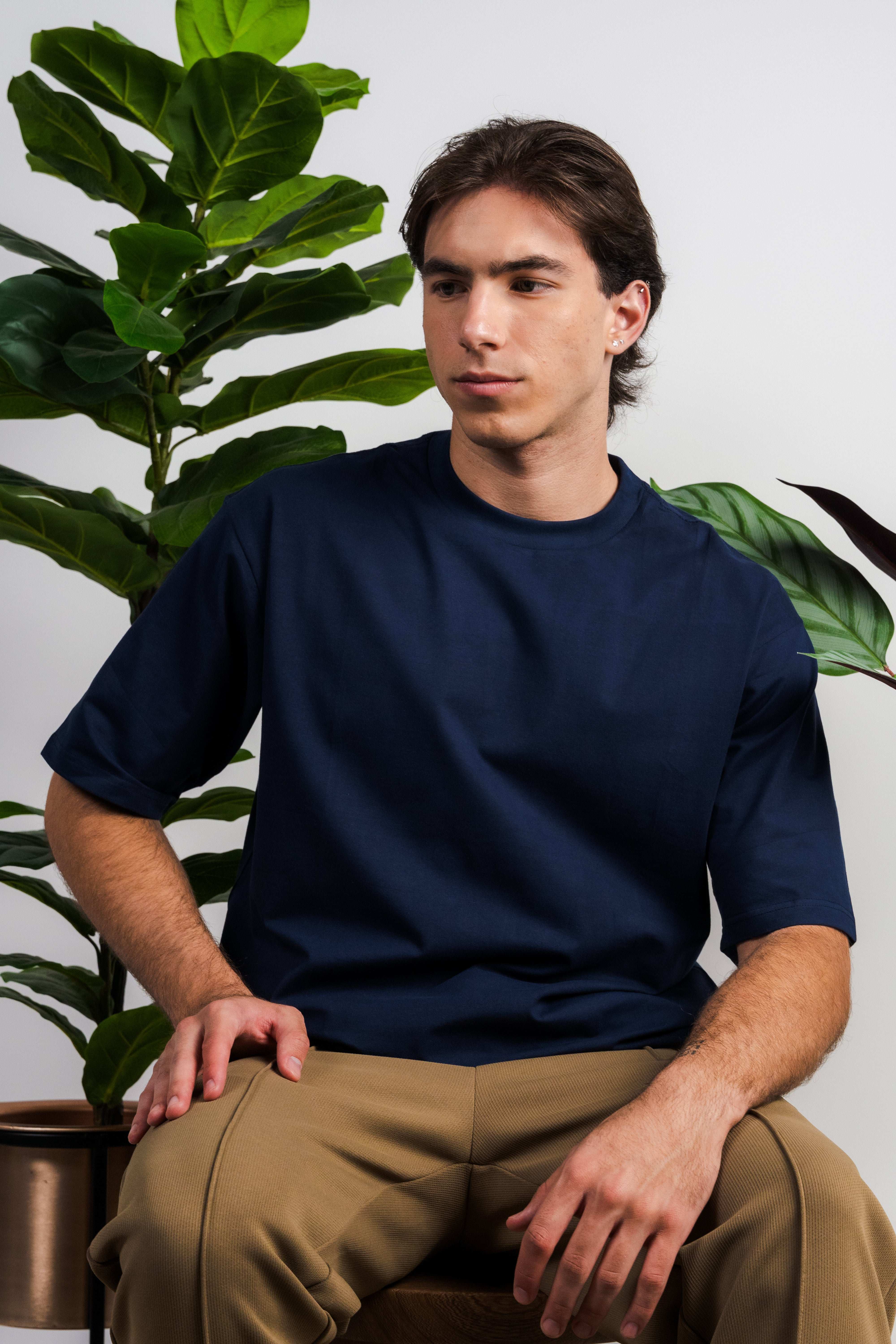 Camiseta oversized color Navy Blue