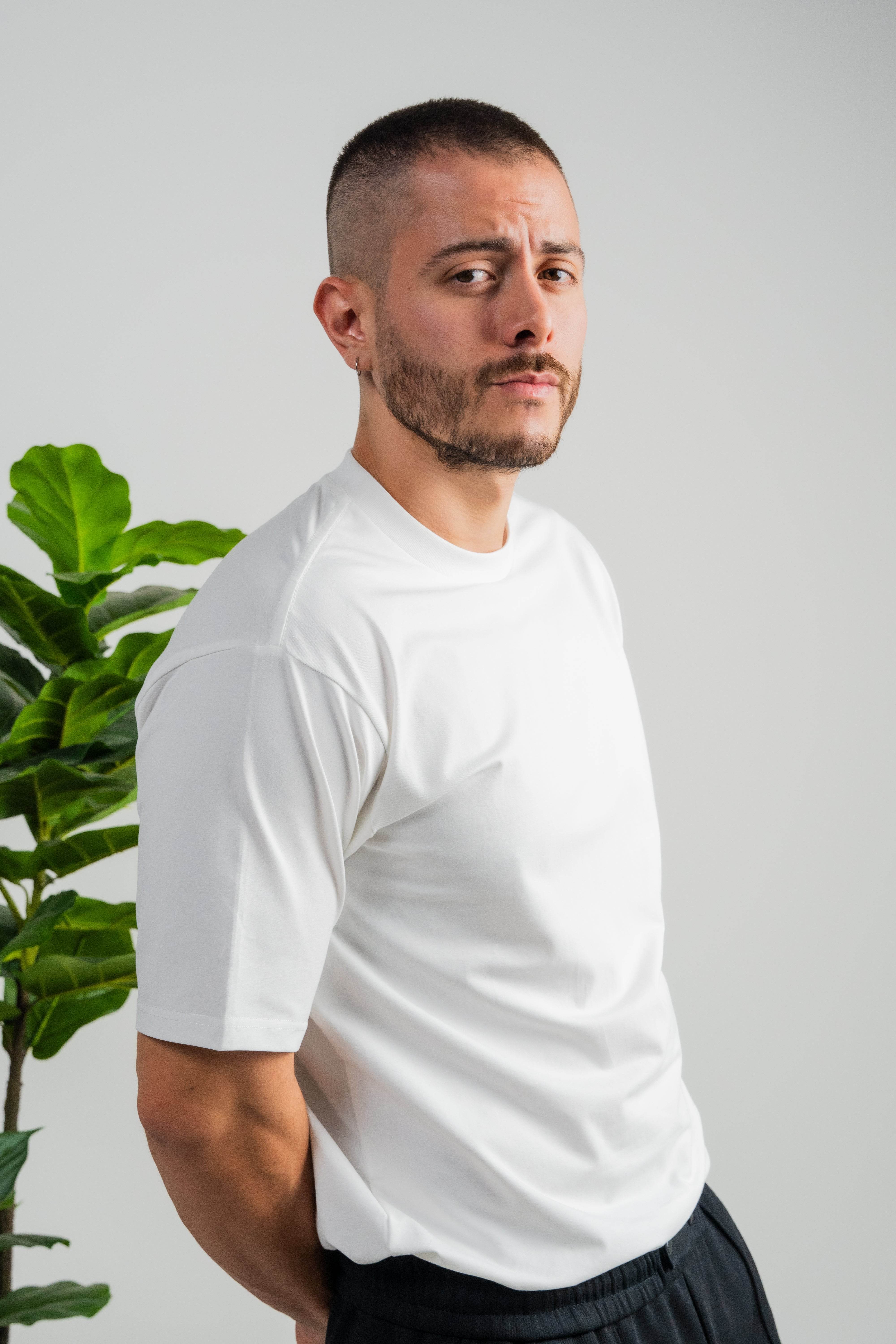 Camiseta oversized color Blanco